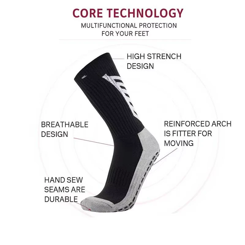 Custom Grip Sports Socks Non-Skid Football Training Athletic Socks suppliers